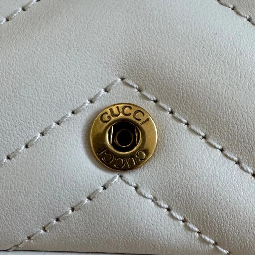 Authentic Gucci GG Marmont Flap Bag Matelasse Leather Super Mini - Picture 11 of 11